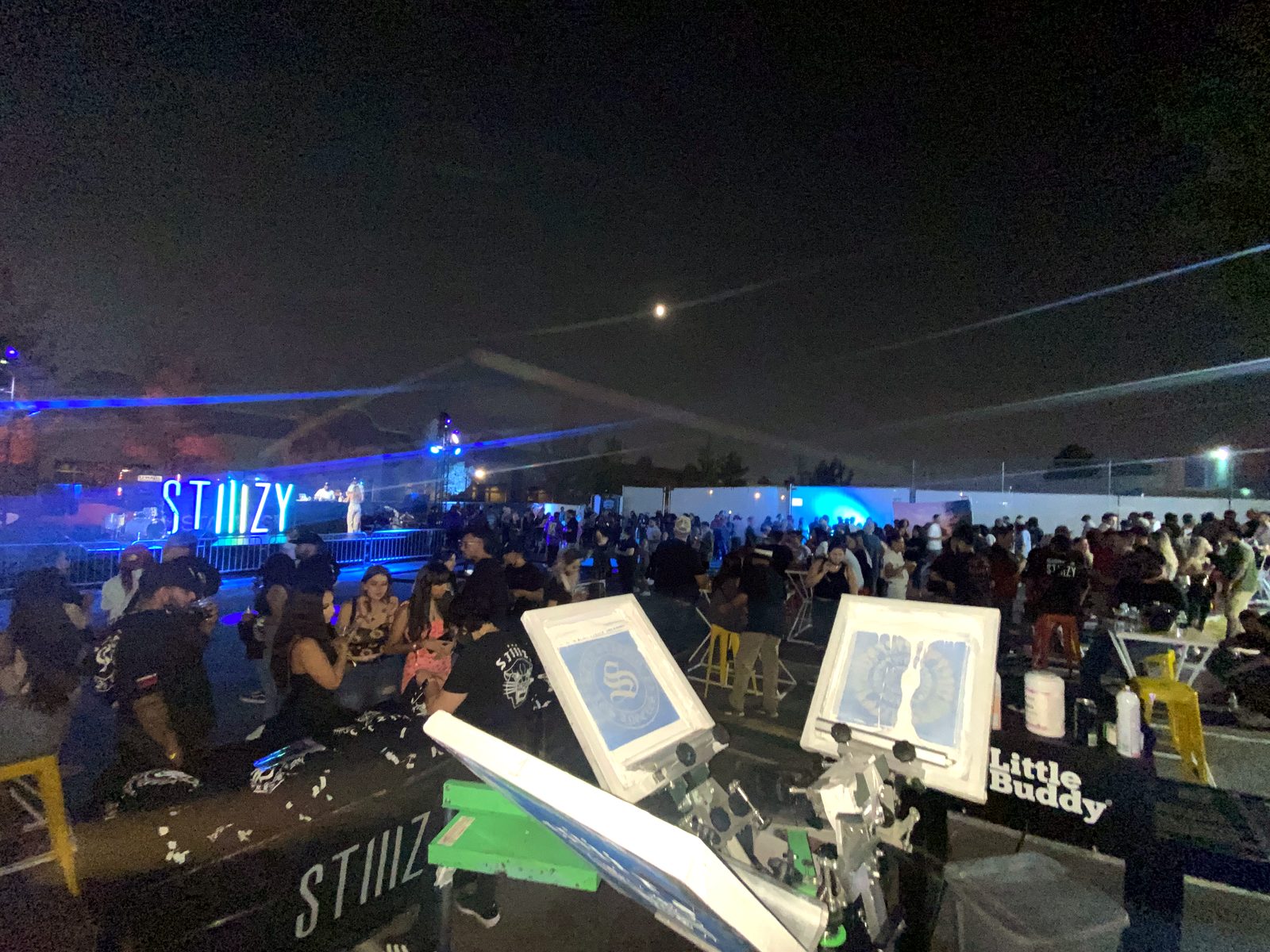 Merch Troop live printing — custom merch, made on site